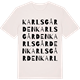 Vintage White t-shirt med Karlsgården ordlek t-shirt