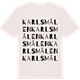 Vintage White t-shirt med Karlsmålen ordlek t-shirt