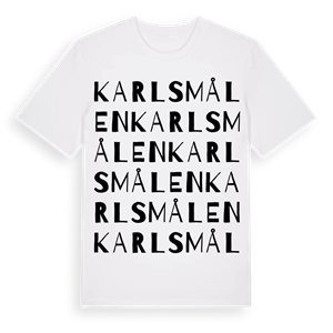 Karlsmålen ordlek t-shirt – ekologisk bomull t-shirt från Pinshirt