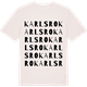 Vintage White t-shirt med Karlsro ordlek t-shirt