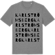 Mid Heather Gray t-shirt med Karlströmsberg ordlek t-shirt