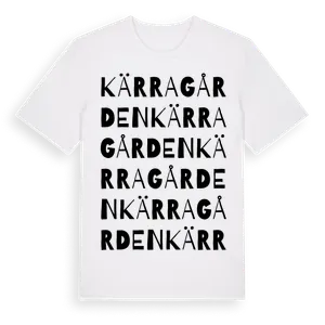 Kärragården ordlek t-shirt – ekologisk bomull t-shirt från Pinshirt