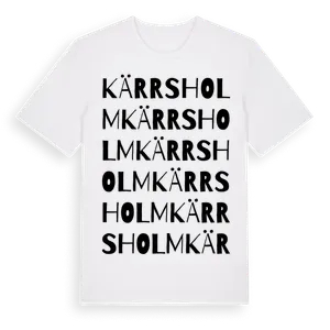 Kärrsholm ordlek t-shirt – ekologisk bomull t-shirt från Pinshirt