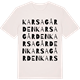 Vintage White t-shirt med Karsagården ordlek t-shirt