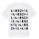 White t-shirt med Karsemåla ordlek t-shirt