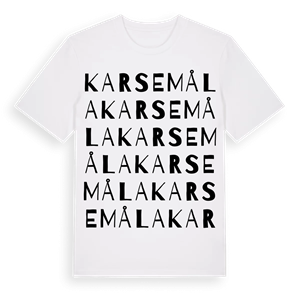 Karsemåla ordlek t-shirt – ekologisk bomull t-shirt från Pinshirt