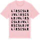Pink Cotton t-shirt med Kärseskruv ordlek t-shirt