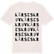 Vintage White t-shirt med Kärseskruv ordlek t-shirt