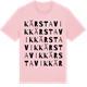Pink Cotton t-shirt med Kärstavik ordlek t-shirt