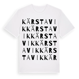 Kärstavik ordlek t-shirt – ekologisk bomull t-shirt från Pinshirt