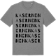Mid Heather Gray t-shirt med Kasernen ordlek t-shirt