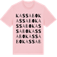 Pink Cotton t-shirt med Kassabo ordlek t-shirt