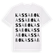 White t-shirt med Kassabo ordlek t-shirt