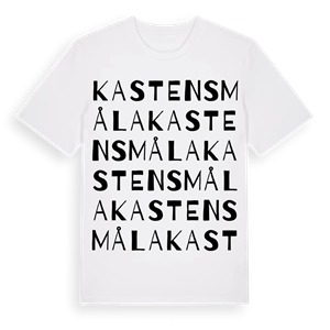 Kastensmåla ordlek t-shirt – ekologisk bomull t-shirt från Pinshirt