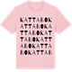 Pink Cotton t-shirt med Kattabo ordlek t-shirt