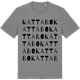 Mid Heather Gray t-shirt med Kattabo ordlek t-shirt