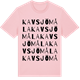 Pink Cotton t-shirt med Kavsjömåla ordlek t-shirt