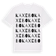 White t-shirt med Kaxebo ordlek t-shirt