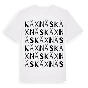 Käxnäs ordlek t-shirt – ekologisk bomull t-shirt från Pinshirt
