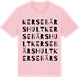 Pink Cotton t-shirt med Kersebärshult ordlek t-shirt