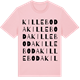 Pink Cotton t-shirt med Killeboda ordlek t-shirt