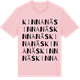Pink Cotton t-shirt med Kinnanäs ordlek t-shirt