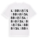 White t-shirt med Kinnanäs ordlek t-shirt