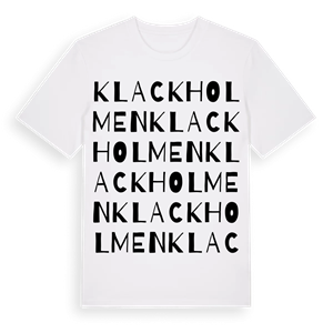 Klackholmen ordlek t-shirt – ekologisk bomull t-shirt från Pinshirt