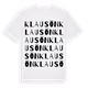 White t-shirt med Klausön ordlek t-shirt
