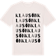 Vintage White t-shirt med Klausön ordlek t-shirt