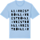 Blue Soul t-shirt med Klavreström ordlek t-shirt