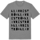 Mid Heather Gray t-shirt med Klavreström ordlek t-shirt