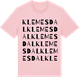 Pink Cotton t-shirt med Klemesdal ordlek t-shirt