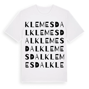 Klemesdal ordlek t-shirt – ekologisk bomull t-shirt från Pinshirt