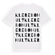 White t-shirt med Klerebohult ordlek t-shirt