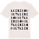 Vintage White t-shirt med Klerebohult ordlek t-shirt