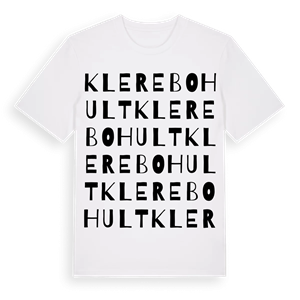 Klerebohult ordlek t-shirt – ekologisk bomull t-shirt från Pinshirt