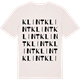 Vintage White t-shirt med Klint ordlek t-shirt