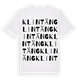 White t-shirt med Klintäng ordlek t-shirt