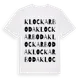 White t-shirt med Klockarboda ordlek t-shirt