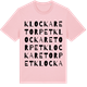 Pink Cotton t-shirt med Klockaretorpet ordlek t-shirt