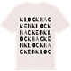 Vintage White t-shirt med Klockbacken ordlek t-shirt