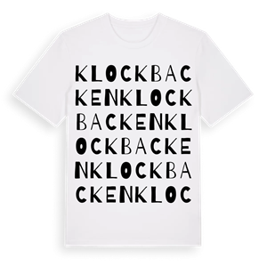Klockbacken ordlek t-shirt – ekologisk bomull t-shirt från Pinshirt