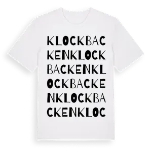 Klockbacken ordlek t-shirt – ekologisk bomull t-shirt från Pinshirt