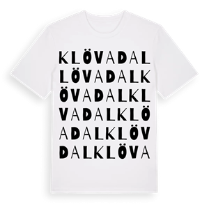 Klövadal ordlek t-shirt – ekologisk bomull t-shirt från Pinshirt