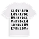 White t-shirt med Klövaryd ordlek t-shirt