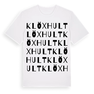 Klöxhult ordlek t-shirt – ekologisk bomull t-shirt från Pinshirt