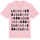 Pink Cotton t-shirt med Knabbarödje ordlek t-shirt