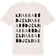 Vintage White t-shirt med Knabbarödje ordlek t-shirt