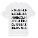 White t-shirt med Knabbarödje ordlek t-shirt